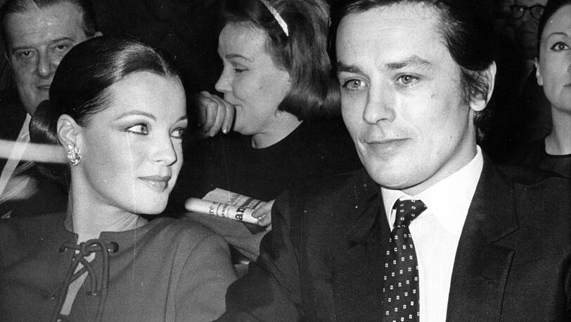 Romy Schneider mit Alain Delon. Romy Schneider mit Alain Delon.