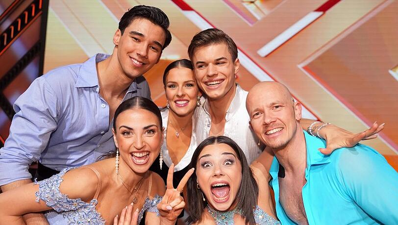 Diese drei Paare fegen im "Let's Dance"-Finale am 23. Mai über das Parkett: Diego Pooth (v.l.) mit Ekaterina Leonova, Taliso Engel mit Patricija Ionel und Fabian Hambüchen mit Anastasia Maruster (auf RTL und RTL+).