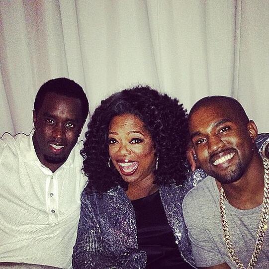 Drei, die sich verstehen: P. Diddy, Oprah Winfrey und Kanye West
