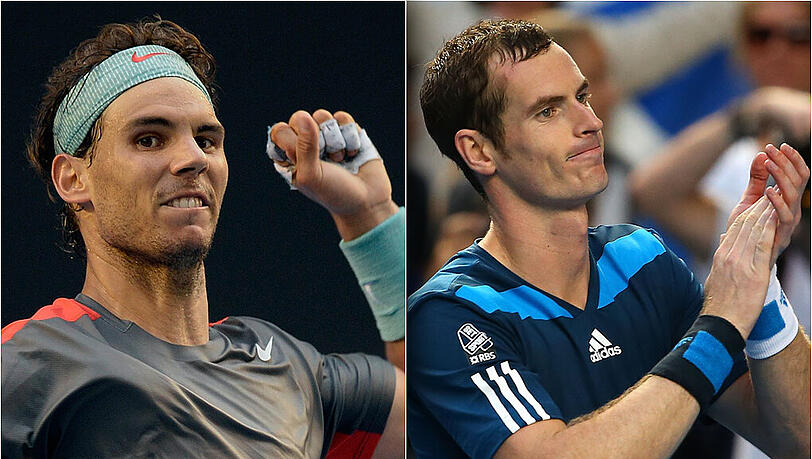 Rafael Nadal und Andy Murray stehen im Viertelfinale der Australian Open. Rafael Nadal und Andy Murray stehen im Viertelfinale der Australian Open.