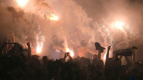 Feuerige Atmosphäre beim kleinen Derby 2013.