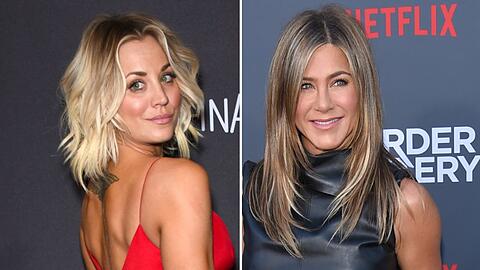 Mit Kaley Cuoco (li.) hat Jennifer Aniston eine prominente Unterstützerin.