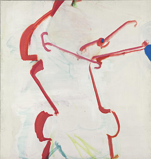 Eine „Spannungsfiguration“ von Maria Lassnig aus dem Jahr 1961.
