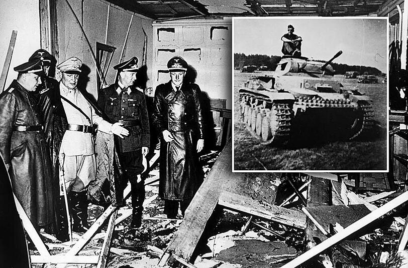 Der Raum im Führerhauptquartier Rastenburg, wo Oberst Stauffenberg am 20. Juli 1944 eine Sprengladung zündete &ndash; mit der Absicht, Adolf Hitler zu töten. Kleines Bild: Schönbeck 1944 nahe Hitlers Wolfsschanze. Dorthin kam der Oberstleutnant nach Stalingrad &ndash; und wurde zu einem Hitler-Gegner.