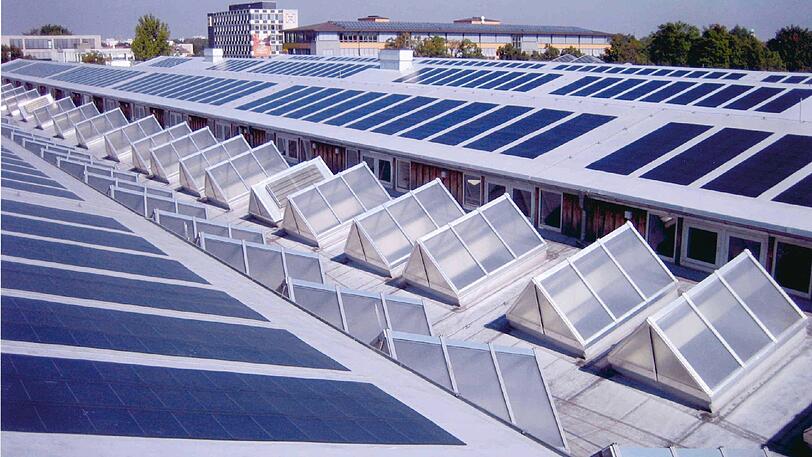 Projekte in München und der Region haben für die SWM Vorrang - Hier ist eine der derzeit 24 Photovoltaikanlagen zu sehen