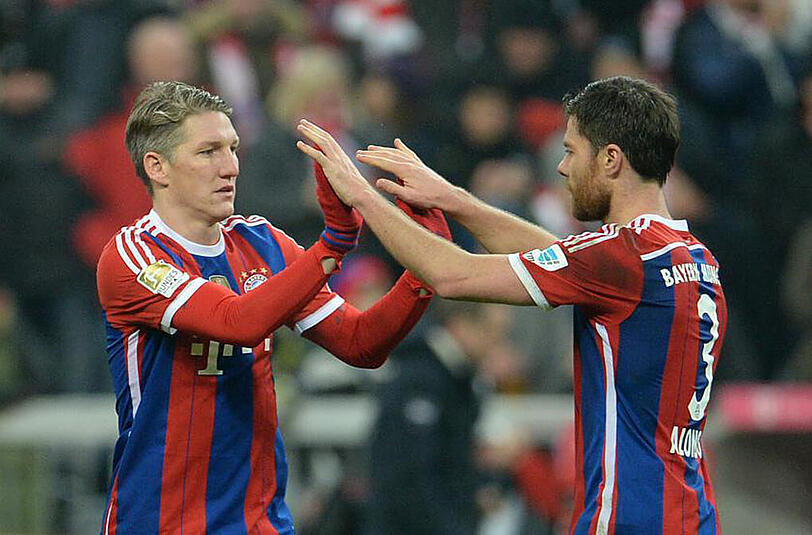 Die Alphatiere im Mittelfeld des FC Bayern: Bastian Schweinsteiger (l.) und Xabi Alonso (r.).