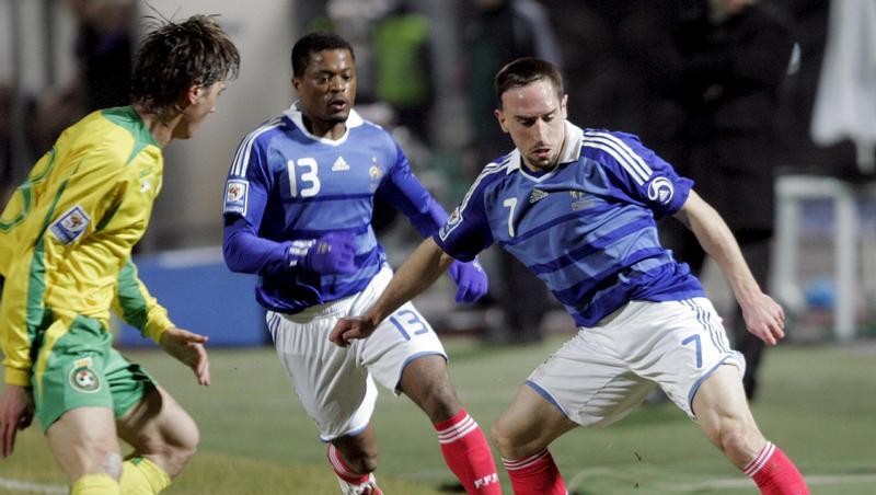 Erzielte das Tor des Tages für Frankreich: Bayern-Star Franck Ribéry (r.). Erzielte das Tor des Tages für Frankreich: Bayern-Star Franck Ribéry (r.).