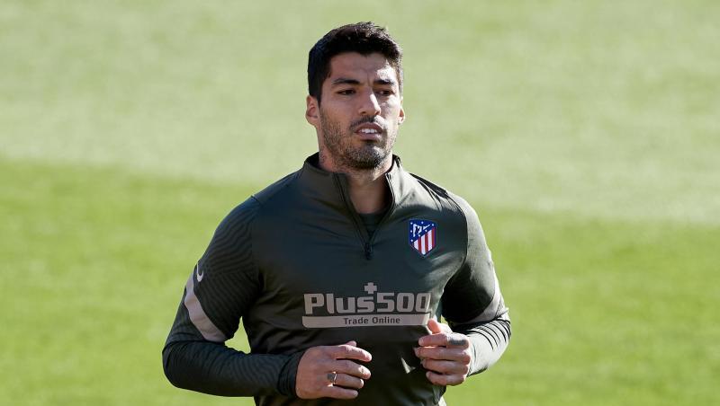 Luis Suarez von Atletico Madrid nimmt an einer Trainingseinheit in Madrid vor der Champions League-Partie gegen Bayern München am 21.10.2020 teil.