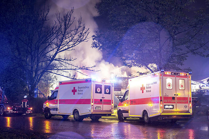 Die Bilder vom Großbrand des Gästehauses im Landkreis Berchtesgadener Land.