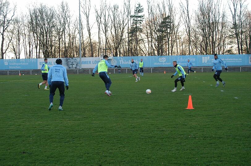 Vor allem das Kombinationsspiel trainierten die Löwen in der Trainingseinheit am Dienstag.