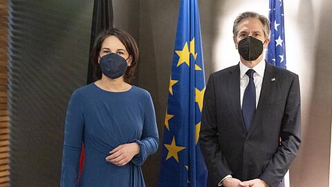 Zwei, die sich offensichtlich gut verstehen: Außenministerin Annalena Baerbock und ihr US-Kollege Antony Blinken.
