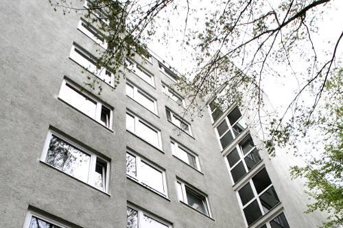 In diesem Mietshaus im 3. Stock kam der Bub im Januar zur Welt.