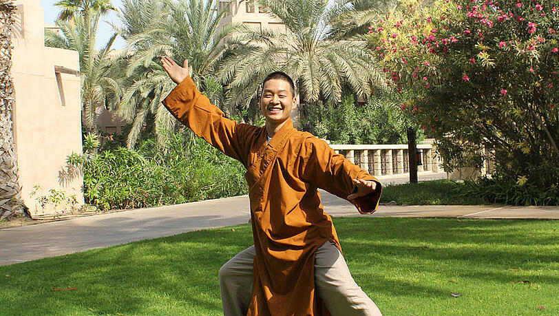 Shaolin-Mönch Master Can als Gastlehrer in Dubai Shaolin-Mönch Master Can als Gastlehrer in Dubai