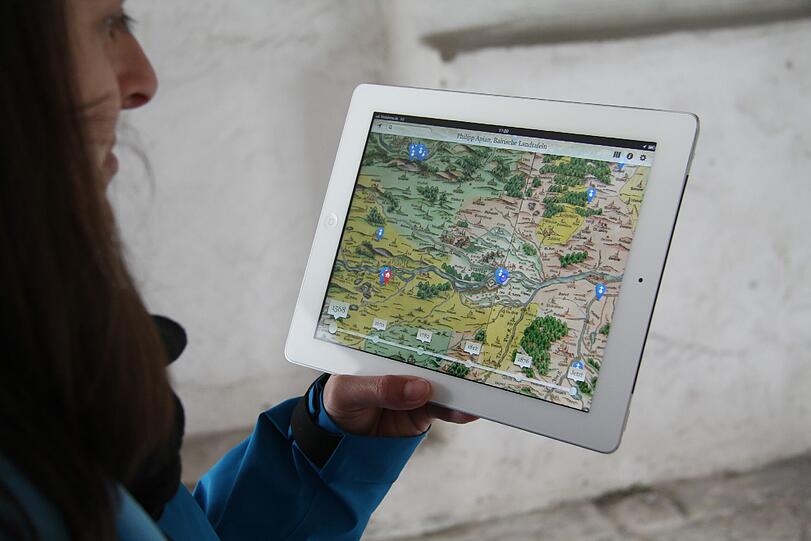 Weitere Bilder zur App &bdquo;Bayern in historischen Karten&ldquo; der bayerischen Staatsbibliothek