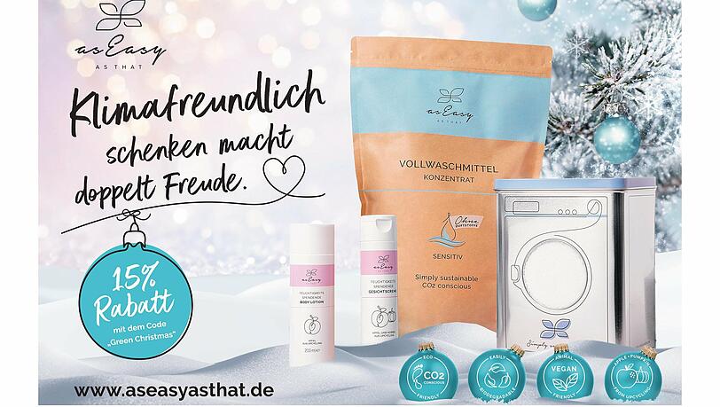 Klimafreundlich schenken macht Freude, erhalten Sie jetzt mit dem Gutscheincode "Green Christmas" 15% Rabatt.