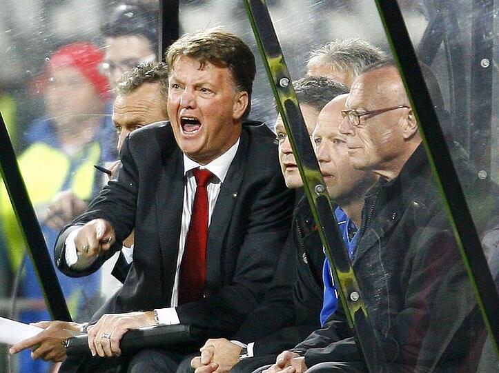 Nun schreit er bald auf der Bayern-Bank: Louis van Gaal