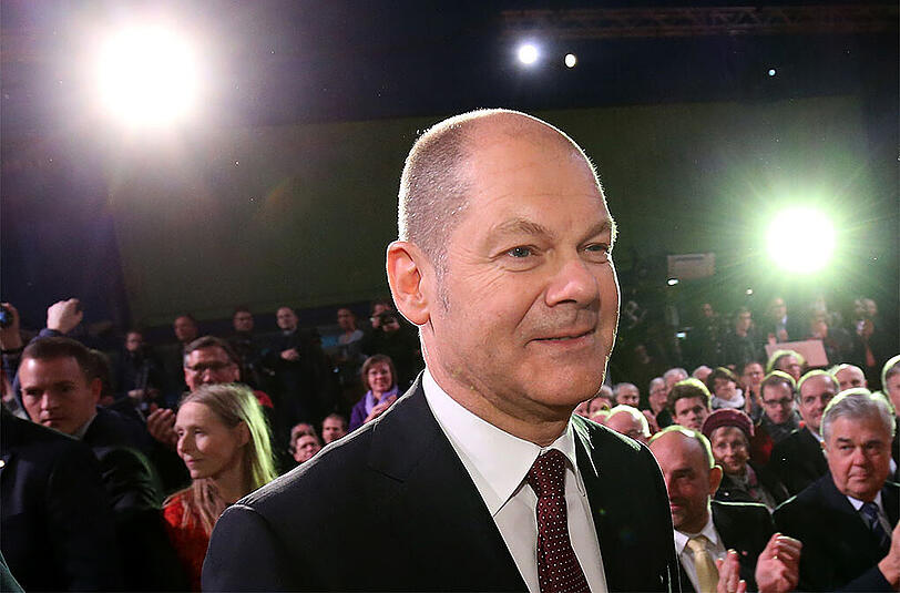 Olaf Scholz, Hamburgs Erster Bürgermeister und Spitzenkandidat der SPD, hofft bei der Wahl am Sonntag wieder die absoulute Mehrheit zu erringen.