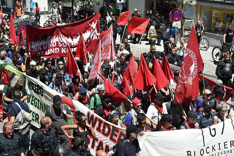 Die Protest gegen den G7-Gipfel verliefen weitgehend ruhig.