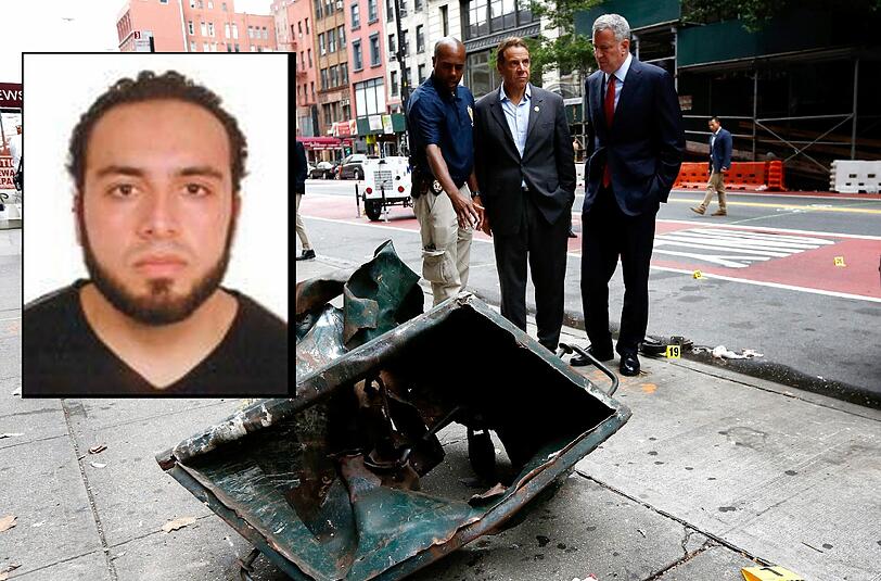 Ist er für die Explosionen verantwortlich? Mit diesem Bild fahndet die Polizei nach einem der Verdächtigen von New York.