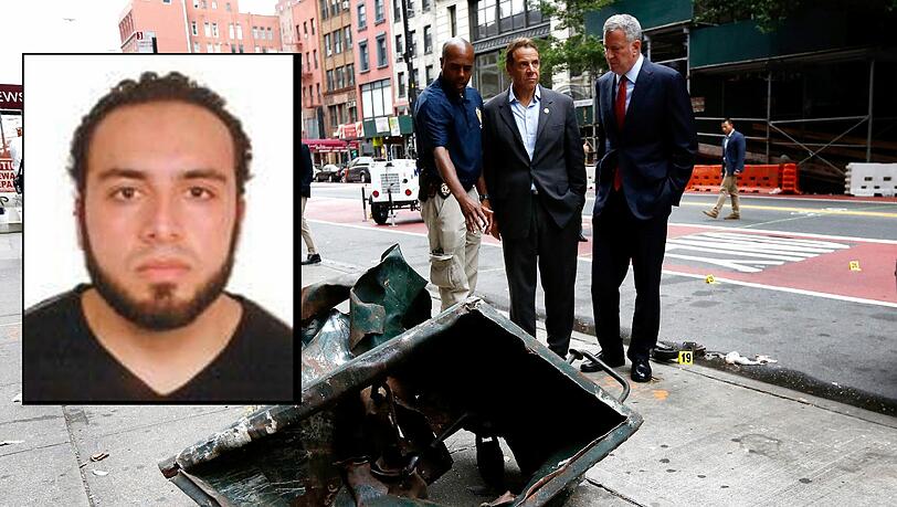 Ist er für die Explosionen verantwortlich? Mit diesem Bild fahndet die Polizei nach einem der Verdächtigen von New York.