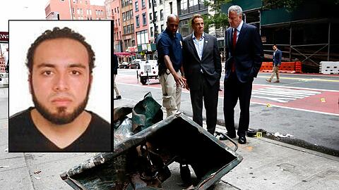 Ist er für die Explosionen verantwortlich? Mit diesem Bild fahndet die Polizei nach einem der Verdächtigen von New York.