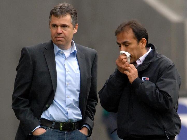 Die Augsburg-Macher: Manager Andreas Rettig (li.) und Trainer Jos Luhukay.