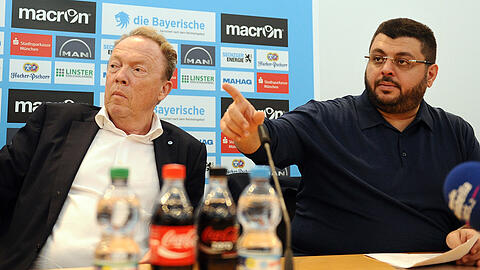 Eine 1860-Pressekonferenz mit Peter Cassalette und Hasan Ismaik (rechts) wird es Stand jetzt in Troia nicht geben. Eine 1860-Pressekonferenz mit Peter Cassalette und Hasan Ismaik (rechts) wird es Stand jetzt in Troia nicht geben.