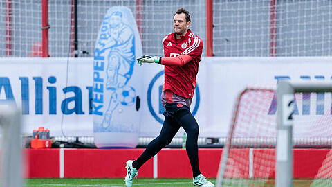 Im Abschlusstraining dabei: Bayern-Trainer Manuel Neuer.