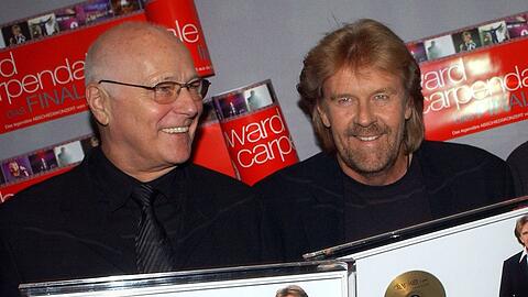 Dieter Weidenfeld mit Howard Carpendale (r.).