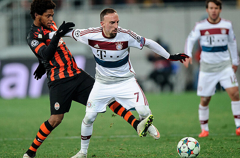 Franck Ribéry kassierte gegen Donezk einen Ellbogenschlag ins Gesicht.