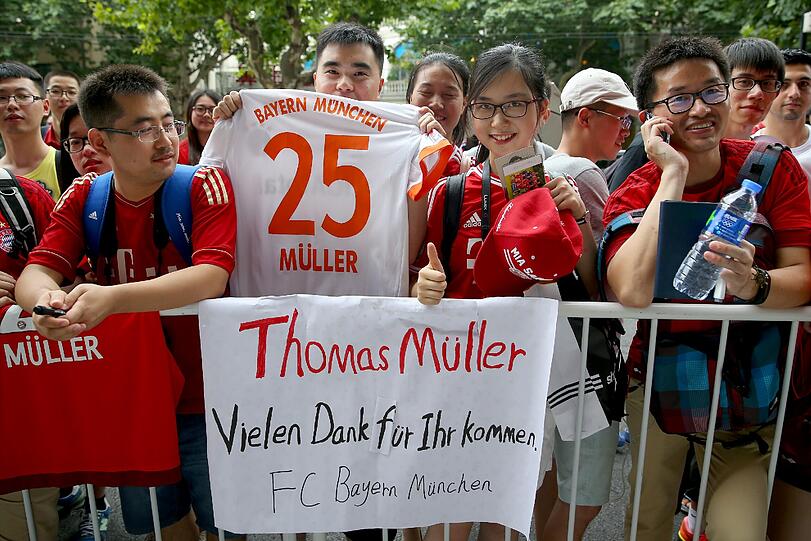 Thomas Müller ist der absolute Liebling bei den chinesischen Bayern-Fans.