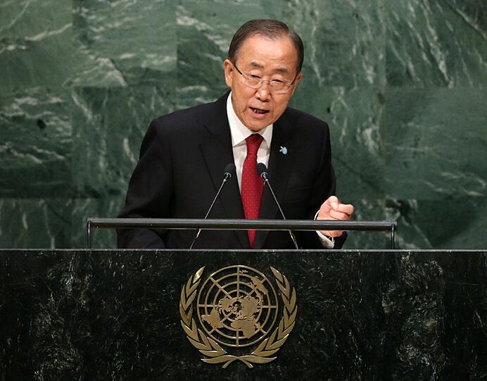 Ban Ki Moon fordert mehr internationale Flüchtlingshilfe.