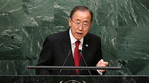 Ban Ki Moon fordert mehr internationale Flüchtlingshilfe.
