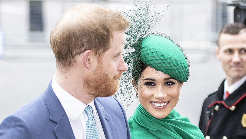 Harry und Meghan auf dem Weg zur Londoner Westminster Abbey. Harry und Meghan auf dem Weg zur Londoner Westminster Abbey.