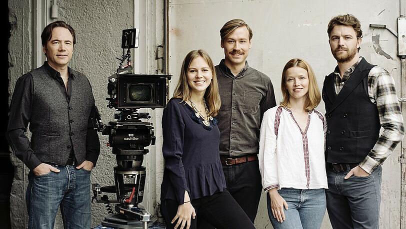 Sie drehen gemeinsam "Ballon", von links: Regisseur und Produzent Michael Bully Herbig, Alicia von Rittberg, David Kross, Karoline Schuch und Friedrich Mücke.