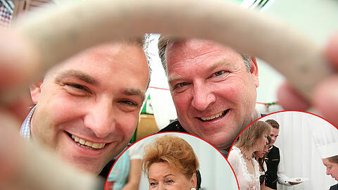 Wiesn-Stadtrat Georg Schlagbauer (links) und Bürgermeister Josef Schmid.