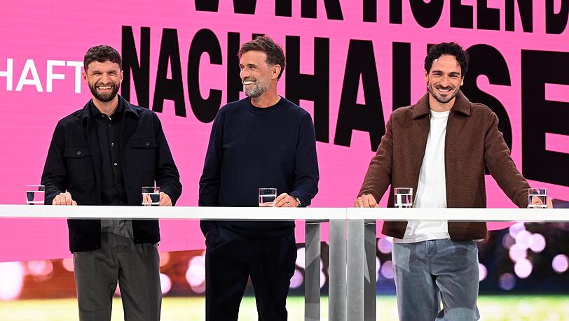 Zwei, die f&uuml;r klare Worte und vor allem Spa&szlig; am Fu&szlig;ball stehen: Ex-Bayer Thomas M&uuml;ller (l.) und Ex-Trainer J&uuml;rgen Klopp.