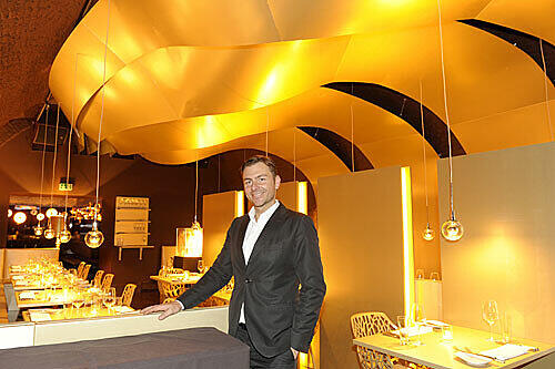 Nektar-Chef Guido Kellermann posiert im "Grill Royal"