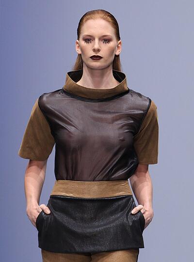 Busenblitzer bei der Fashion Week in Mexico City...