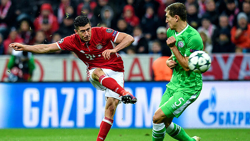Sorgte für den Treffer zum 3:1: Robert Lewandowski (l.).
