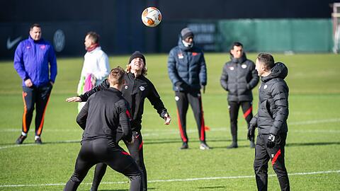 Abschlusstraining von RB Leipzig vor dem Spiel gegen San Sebastian.