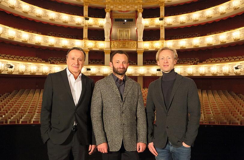 Die Drei vom Nationaltheater: Nikolaus Bachler (links), Kirill Petrenko und Igor Zelensky.