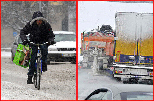 Leise rieselt der Schnee: Das weiße Pulver hat am Dienstag den Münchner ganz schön zu schaffen gemacht...