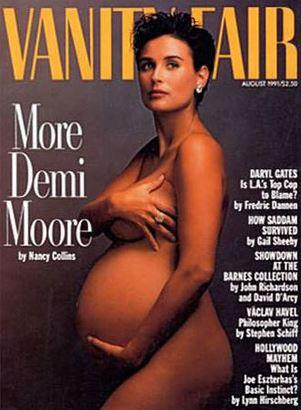 Die allererste im Bunde der nackten Hollywood-Bäuche war Demi Moore (52). Bereits im August 1991 zierte die hochschwangere Schauspielerin, die damals noch mit Bruce Willis (60) verheiratet war, das Cover des amerikanischen Magazins "Vanity Fair".