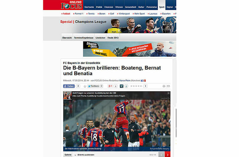 Und beim "Focus" sind es die "B-Bayern".