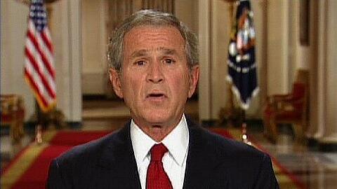 George W. Bush bei seiner TV-Ansprache am Mittwoch