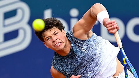 US-Profi Ben Shelton im M&uuml;nchner Finale gegen Flavio Cobolli aus Italien.
