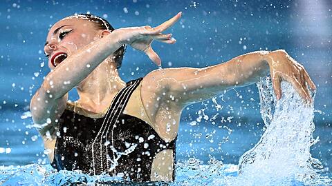 Die deutsche Kunstschwimmerin Klara Bleyer gewann EM-Bronze in der Technischen K&uuml;r des Solowettbewerbs.
