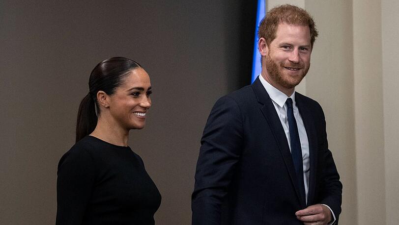 Herzogin Meghan und Prinz Harry bei ihrem Auftritt in New York.