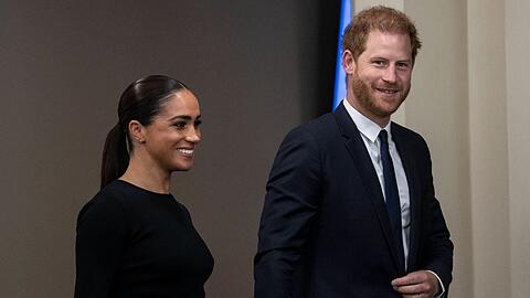 Herzogin Meghan und Prinz Harry bei ihrem Auftritt in New York.